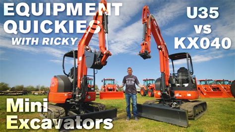 Kubota Mini Excavators Comparison: KX040 vs U35 